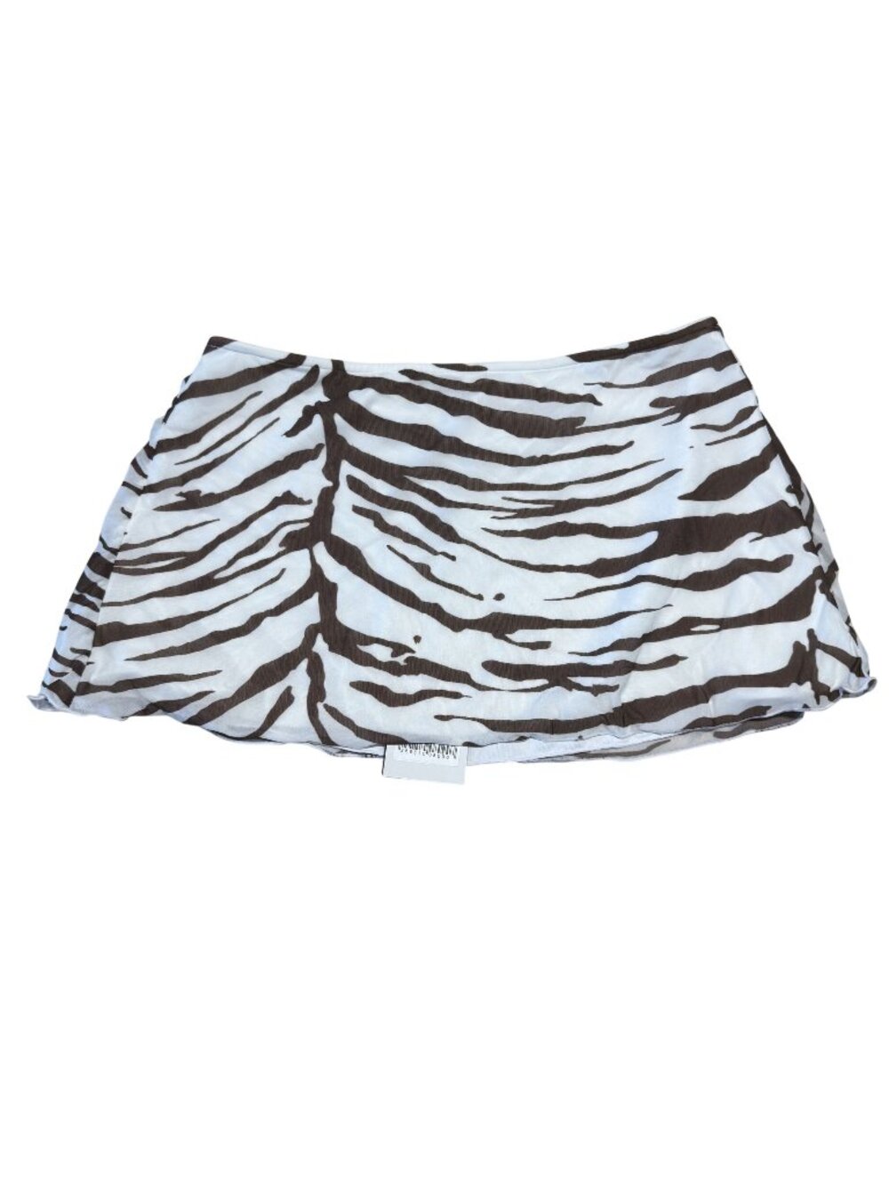 NWT INDAH Kiki Kopi Tiger White Black Printed Mini Skirt Women's Size X-Small XS